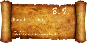 Bucsi Izidor névjegykártya